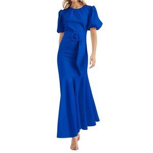 New Sachin & Babi Womens size 2 Blue Camila MIDI Dress Belted $650 Cocktail